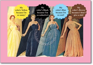 I Wear Brown Inappropriate Humor Birthday Greeting Card Nobleworks