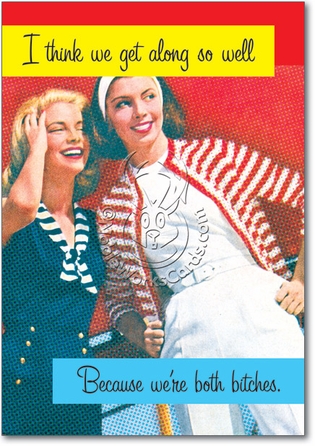 Both Bitches Humor Birthday Greeting Card Nobleworks