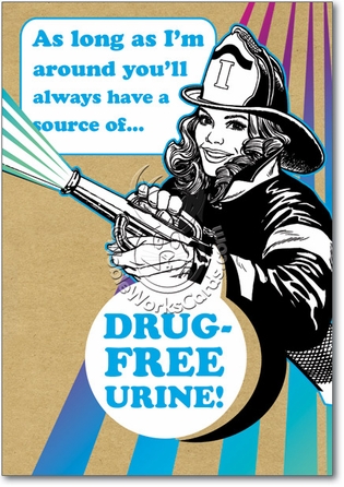 Drug Free Urine Unique Humor Birthday Greeting Card Nobleworks