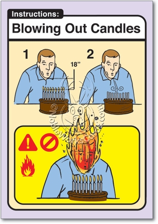 Blowing Candles Adult Humorous Birthday Paper Card Nobleworks