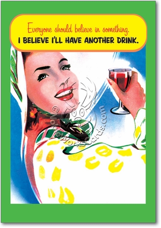 Another Drink Humorous Birthday Paper Card Nobleworks