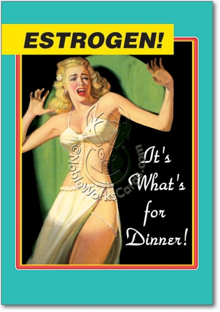 Estrogen Unique Naughty Funny Birthday Paper Card Nobleworks
