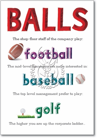 Small Balls Inappropriate Funny Birthday Card Nobleworks