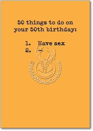 50 Things To Do Adult Funny Birthday Card Nobleworks