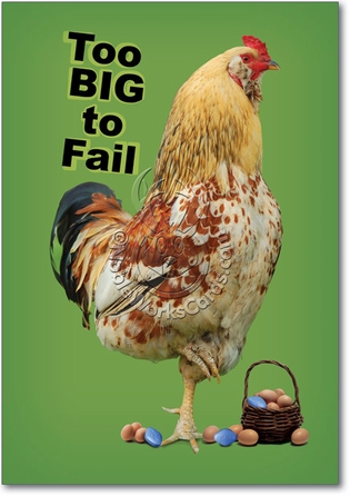 Too Big To Fail Humorous Birthday Paper Card Nobleworks