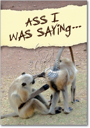 Ass I Was Saying Funny Birthday Card Nobleworks