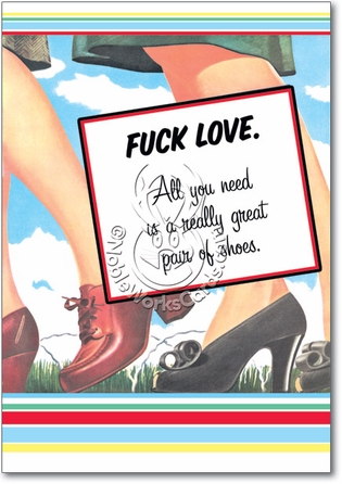 F Love 2 Unique Adult Funny Birthday Card Nobleworks