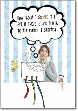 True Rumor Unique Inappropriate Humorous Birthday Greeting Card Nobleworks
