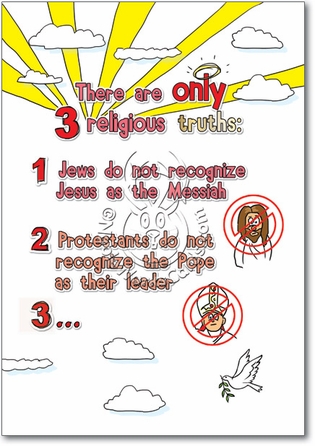 Three Religious Truths Adult Humorous Birthday Paper Card Nobleworks