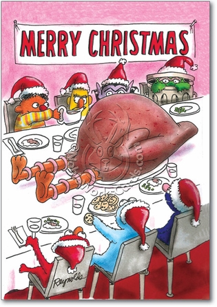 Xmas Big Bird Funny Merry Christmas Card Nobleworks