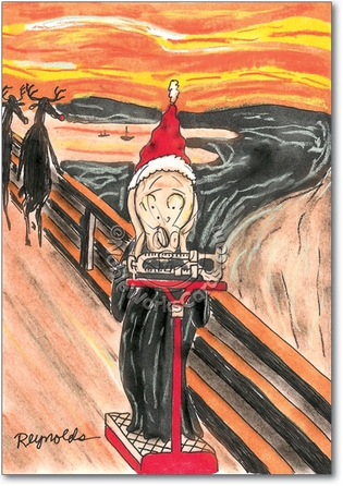Xmas Scream Humor Merry Christmas Greeting Card Nobleworks
