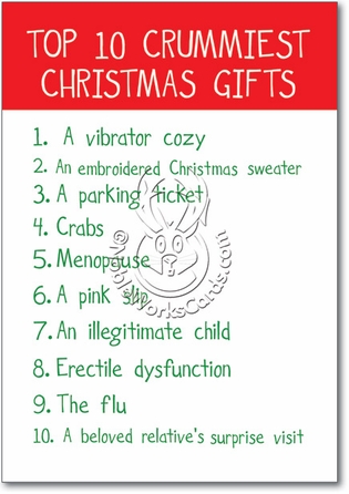 Crummy Gifts Inappropriate Funny Merry Christmas Card Nobleworks