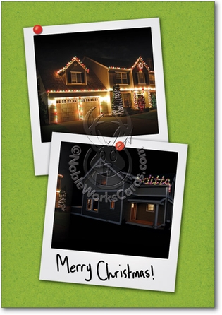 Ditto House Redux Unique Humorous Merry Christmas Paper Card Nobleworks