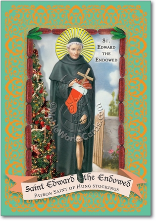 St Edward The Endowed Unique Inappropriate Humorous Merry Christmas Greeting Card Nobleworks