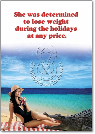 Lose Weight Unique Naughty Funny Merry Christmas Paper Card Nobleworks