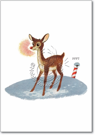 Rudolph Fart Unique Adult Funny Merry Christmas Card Nobleworks