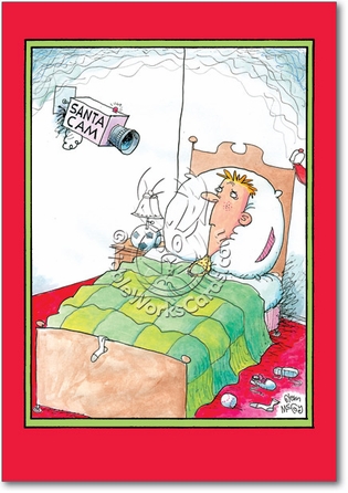 Santa Cam Unique Funny Merry Christmas Card Nobleworks
