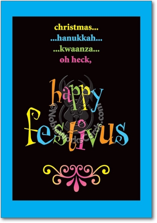 Festivus Oh Heck Unique Inappropriate Funny Happy Holidays Paper Card Festivus Oh Heck Unique Inappropriate Funny Happy Holidays Paper Card