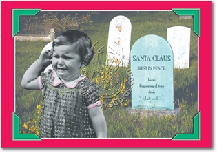Santa Grave Inappropriate Humor Merry Christmas Greeting Card Nobleworks