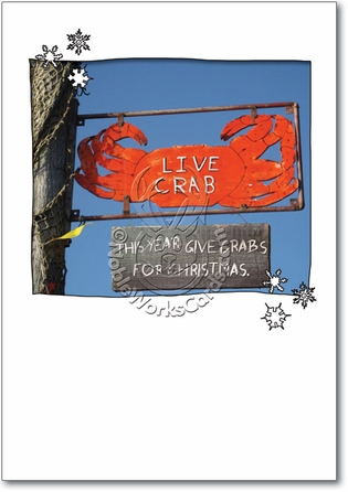 Crabs Unique Adult Funny Merry Christmas Card Nobleworks