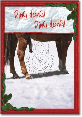 Christmas Balls Ringing Unique Inappropriate Humorous Merry Christmas Greeting Card Nobleworks