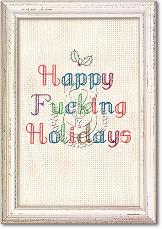Happy Fuckin Holidays Funny Merry Christmas Card Nobleworks