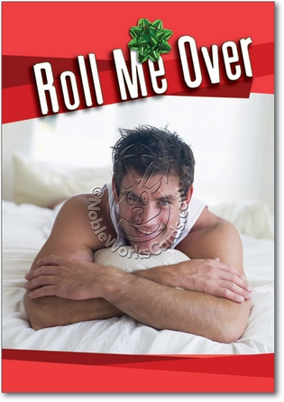 Roll Me Over Humorous Merry Christmas Paper Card Nobleworks