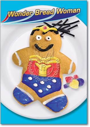 Wonderbread Woman Unique Adult Funny Merry Christmas Card Nobleworks