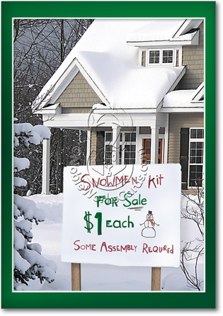 Snowman Sale Unique Inappropriate Humor Merry Christmas Card Nobleworks