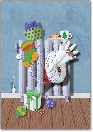 Radiating Cheer Unique Inappropriate Humorous Merry Christmas Greeting Card Nobleworks