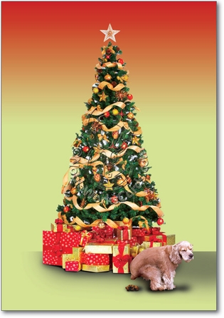 Poopy Dog Inappropriate Humor Merry Christmas Greeting Card Nobleworks