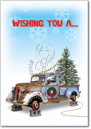 White Trash Christmas Naughty Humorous Merry Christmas Paper Card Nobleworks