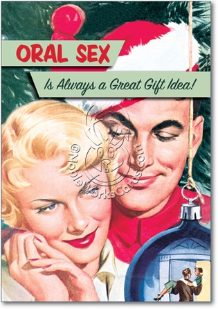 Oral Sex Unique Adult Humor Merry Christmas Greeting Card Nobleworks