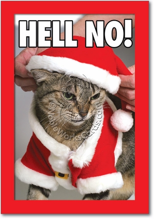 Hell No Humor Merry Christmas Greeting Card Nobleworks