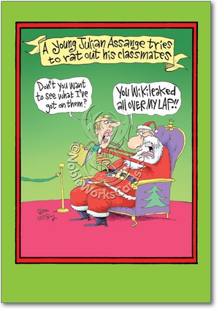 Funny Wikileaked Christmas Card – Nobleworkscards.Com